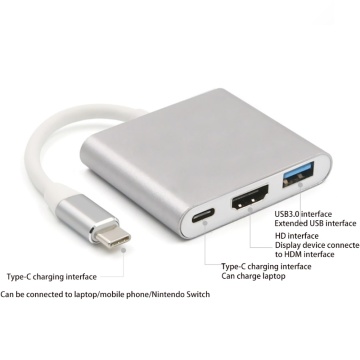 Compatible con USB tipo C a HDMI 3 en 1