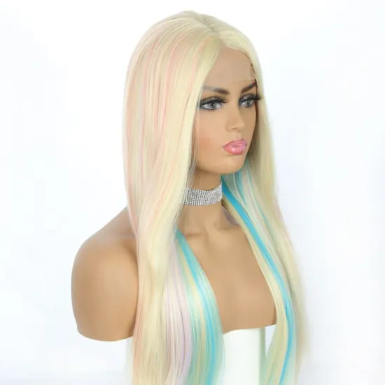Machine made wig synthetic hair wig,synthetic wig with lace front bundle,synthetic closure hair wig vendor