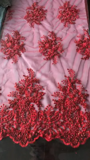 party dress design sequin beads handwork embroidery fabric