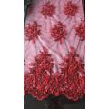 vestido de festa grânulos de lantejoulas feitos à mão tecido bordado