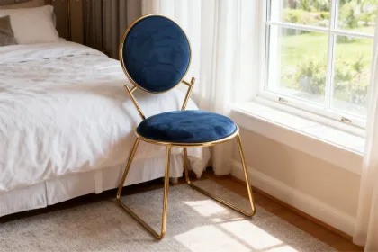 modern upholstered chairs round-back seating