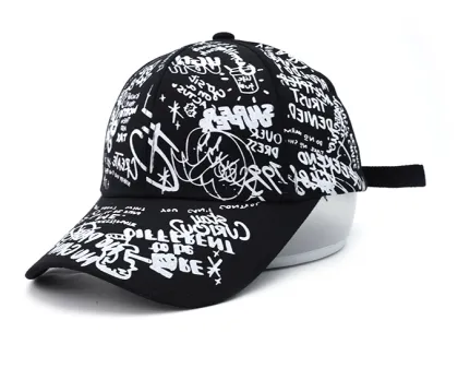 Printed baseball caps and Hats