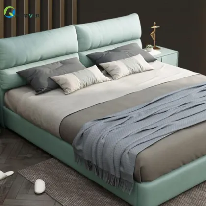 Nordic Solid Wood Simple Modern Double Bed