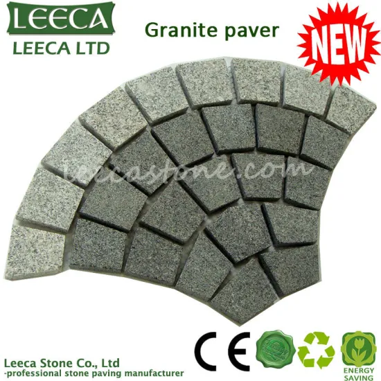 Grey granite fan pattern paving stone