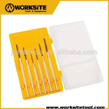 WT8011 Worksite Brand Hand Tools 6Pcs Precision Screwdriver Set