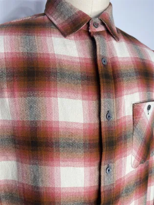 Single Pocket Plaid Flannel Shirt