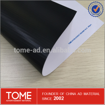 large stock glossy blockout 440g 18x12 black back banner