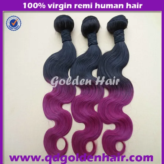 Golden Hair 2014 Best Selling Products Human Hair Weave Purple Remy Hair