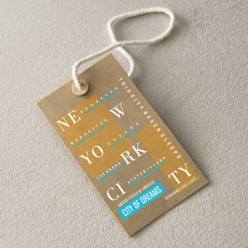 Custom Shape Art Paper Hangtags: Double-Sided Printing Circles Kraft Tags with Holes for Clothing