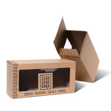 350gsm Window Brown Paper Box Customise