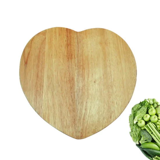 Heart shape wood solid cutting board