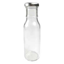 Milk Beverage Juice Glass Bottle with Screw Cap