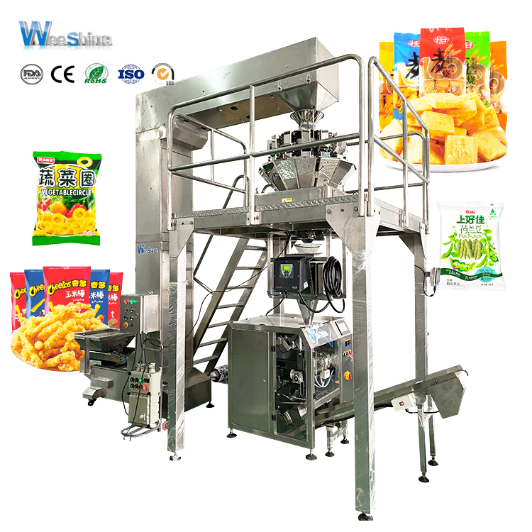 Machine d'emballage de collations de pommes de terre soufflées soufflées