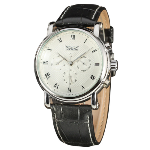 Automatic Movement Alloy Case Leather Tourbillon Watch