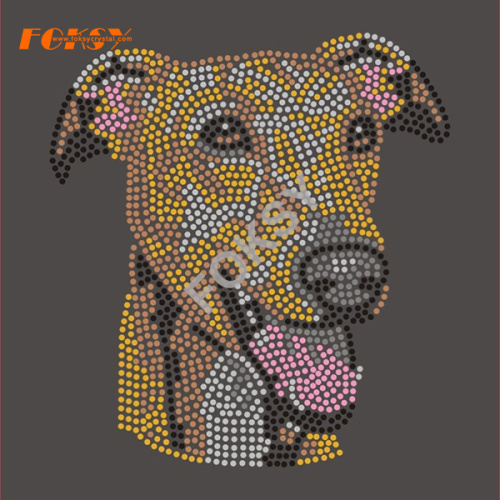 Wholesale Dog Rhinestone Heat Transfer Design