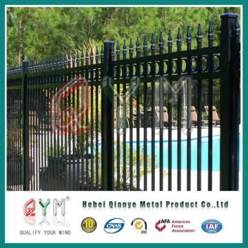 High Security Steel Picket Fence/ Powder Coated Steel Fence