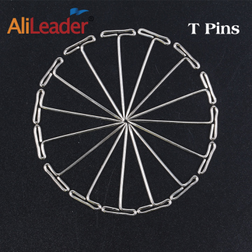 AliLeader T Shape Needle Wig T Pins Needles for Wig Hold On Canvas Block Head Wig Toupee Making Hair Weaving Tools