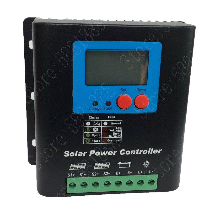 12V24V 50A 60A 70A 80A 90A 100A Auto Solar Panel Battery Charge Controller mppt LCD Display Solar Collector