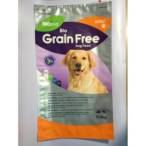 Stand Up Plastic Pet Food Bag personalizado