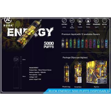 RUOK ENERGY 5000 Puffs Harga Kilang