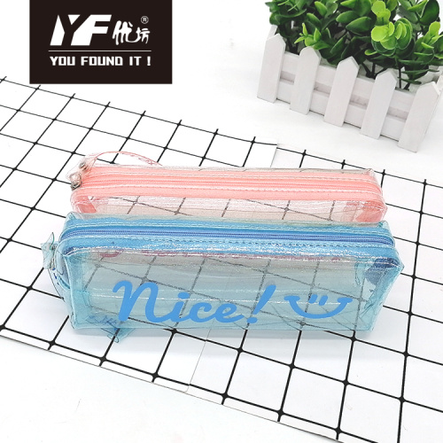 PVC Pencil Case Fantastic nice square shape custom plastic pencil case Factory