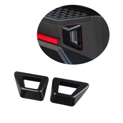 Carbon Fiber Tailgate License Light Cover Trim for Hyundai Santa Cruz 2022 2023