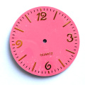 Quadrante in pietra gemma di colore rosa per orologio