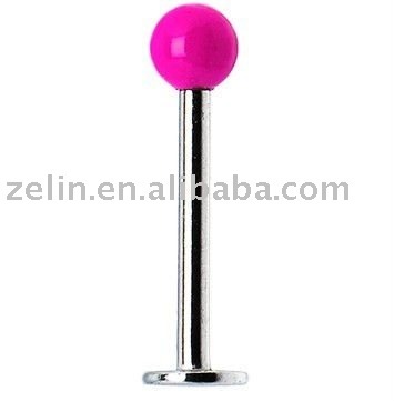 Hot Pink Neon lip labret jewelry body piercing ring