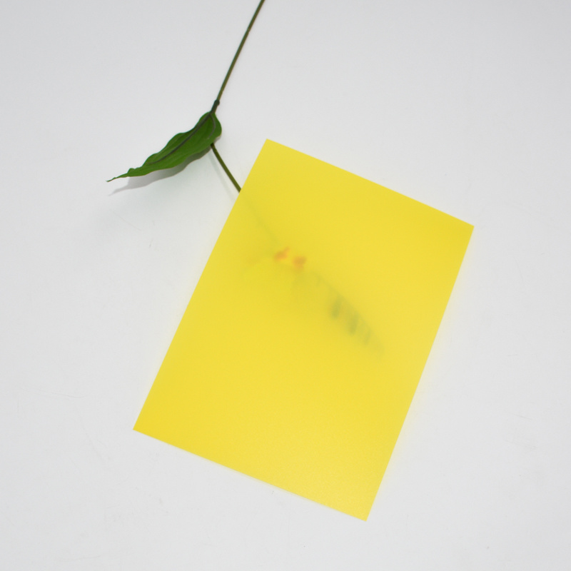 Transparent Yellow Frosted PET Sheet for Printing