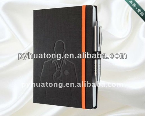 promotional leather notebook with pen