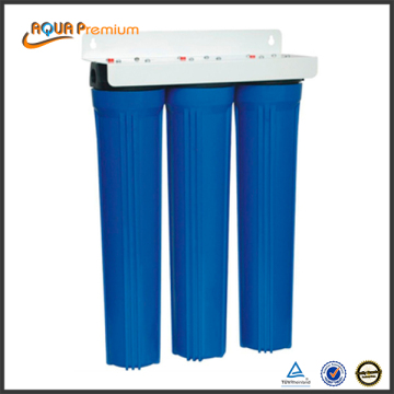 3 stages of 20" big blue water filter housing