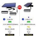 Luz de pingente solar de cabeça dupla interior ao ar livre