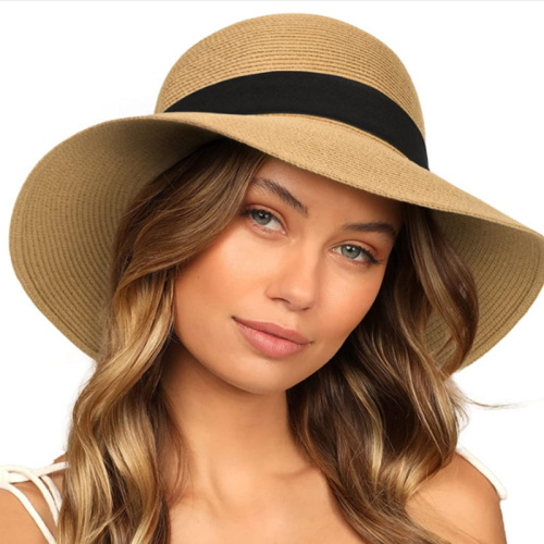 China Women's Foldable Bowknot Straw Hat Supplier