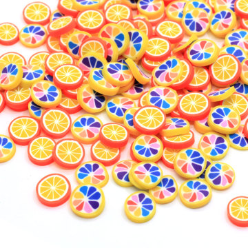 Simulation Fruits Slice Polymer Clay Colorful Orange Lemon Slices Mud Clay Slime Filling Food Decor Nail Art DIY