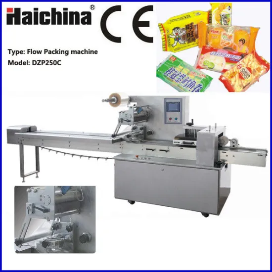 Three Dimensional Flow Pack Machine Automatic Multifunction For Bread / Biscuit