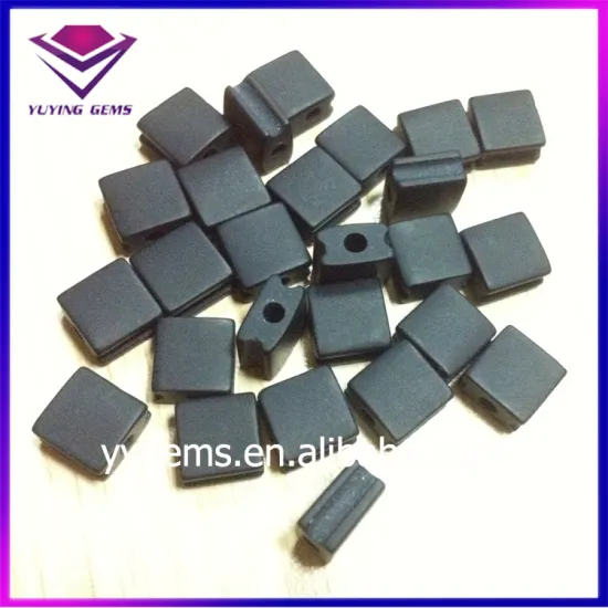 Square Shape Black Agate Matte Onyx Beads Gemstone Shamballa Bracelets