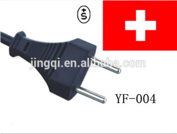Swiss two pin plug power cord