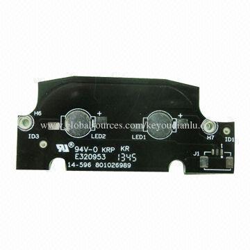Aluminum PCB with Solder Mask in Black Color, 1.6mm Thickness