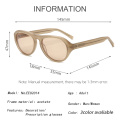 Oval Frame Acetate Sunglasses