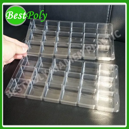 Custom made thermoformed plastic packaging blister tray