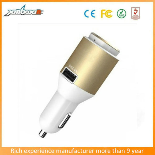 New Arrival Bluetooth Handsfree Car Kit Car Charger with Bluetooth Headset Mini V4.1