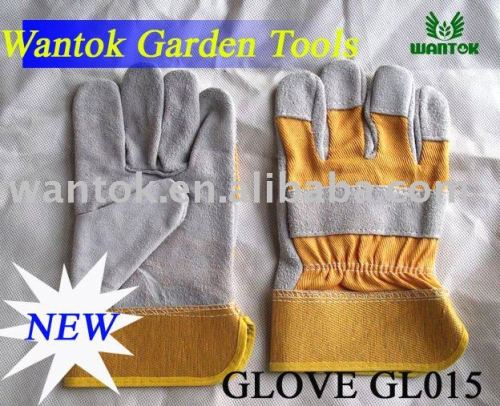 90g cow split leather work gloves