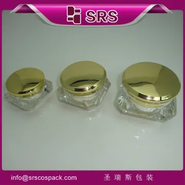 Luxury diamond acrylic cosmetic face cream jars