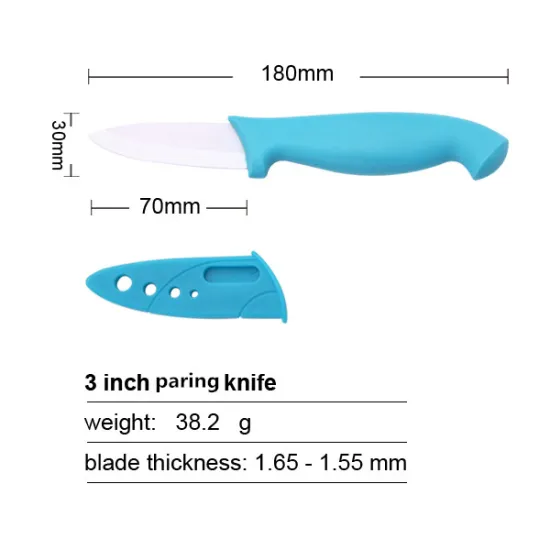 3 Inches Ceramic Fruit Knife With Cover
