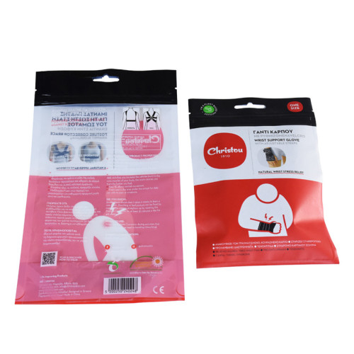 custom printed flat 3 side seal pouches with window