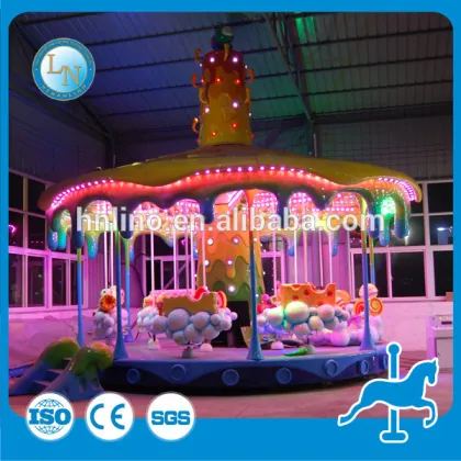 Indoor amusement rides equipment! Lino amusement small carousel rides for shop mall