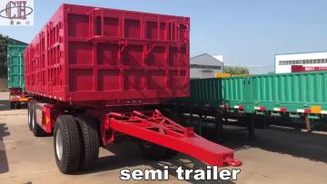Thanh kéo thùng hàng vận chuyển 3Axles 60T Semi Trailer
