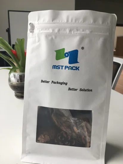 White Kraft Paper Flat Bottom Bag