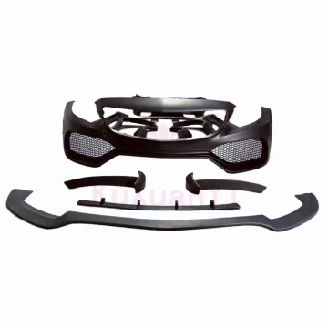 Used for Mercedes Benz W205 C63/C63S Coupe modification PD style PP plastic front bumper rear bumper side skirt body kit