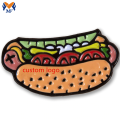 Metal Black Hot Dog Icon Enamel Pin